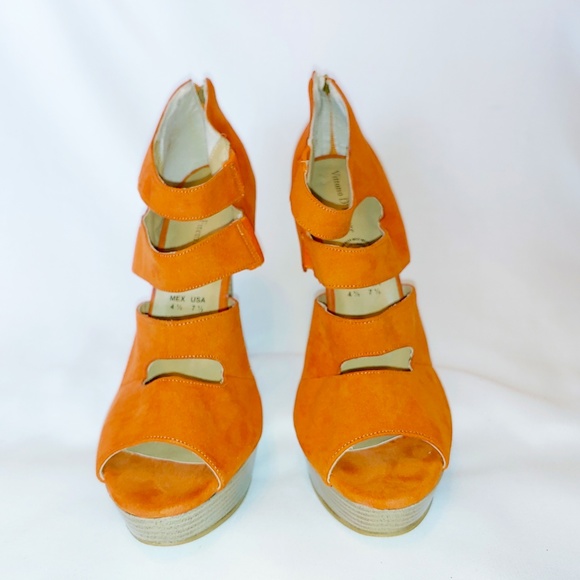 Vittorio D' Firenze Gladiator Orange Canvas Heel - Picture 3 of 8